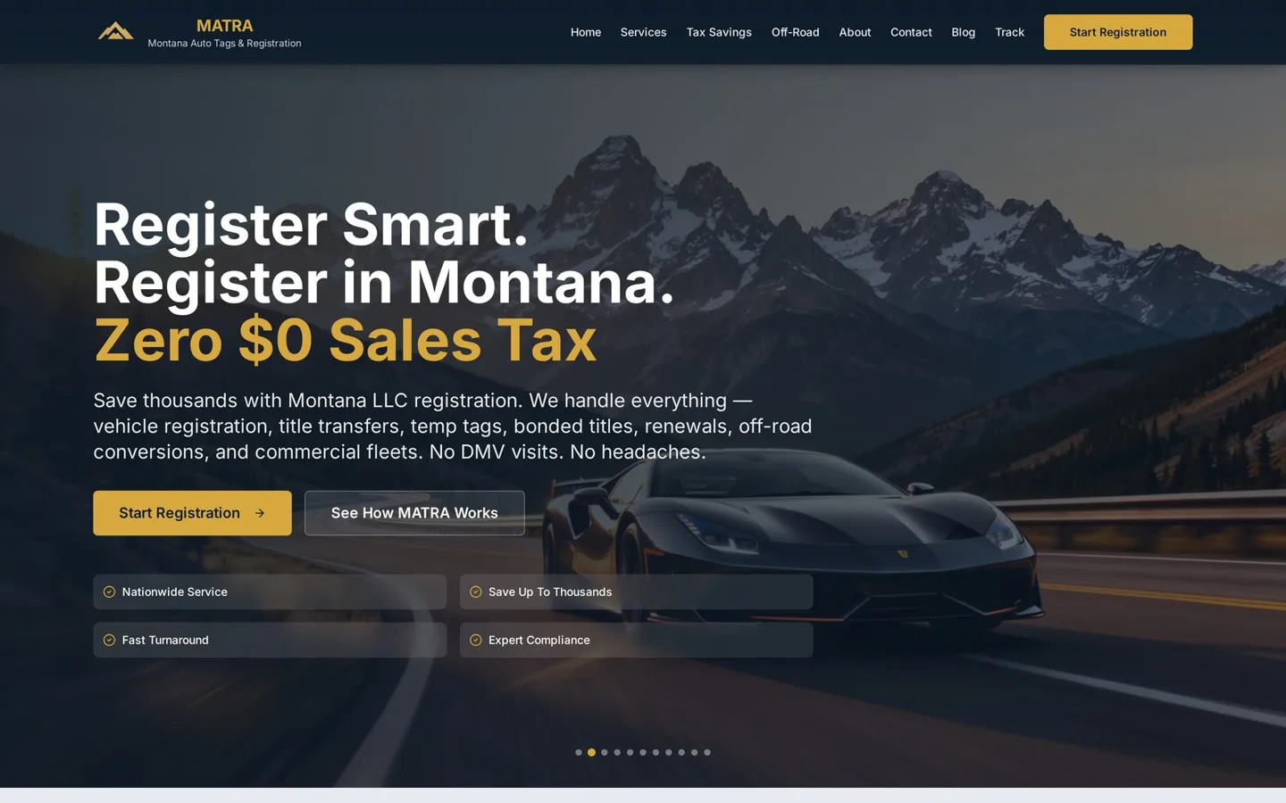 MATRA Tag Agency website — Government · Automotive