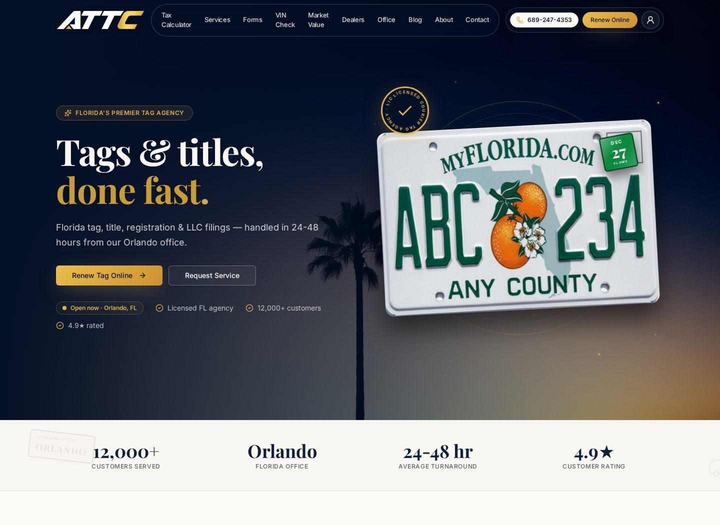 Online Florida Tag Agency